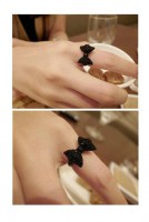 Anillo Elegante Lazo Negro
